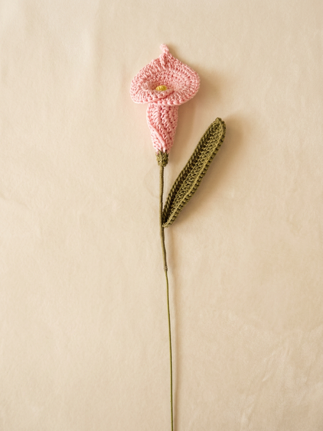 Light Pink Calla Lily — handmade crochet stem by Paper & Pixel