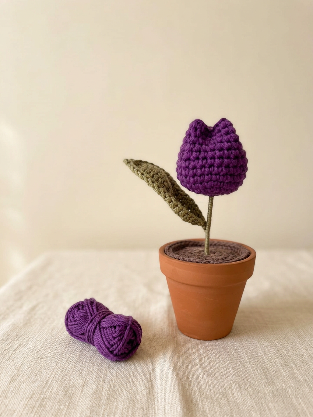 Purple Potted Tulip by Paper & Pixel